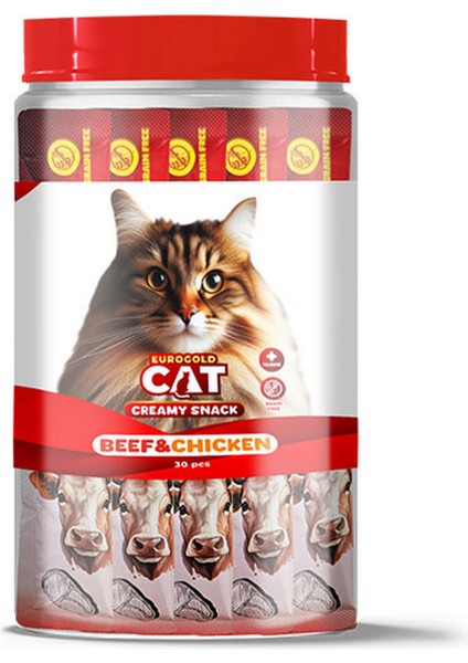 Nrtmsa Eurogold Cat Sıvı Kedi Ödülü Dana - Tavuk Etli 30x15gr fiyatları