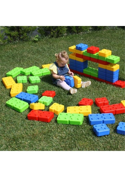 Büyük Tuğla 36 Parça – Renkli Yapı Blokları – Eğitici ve Beceri Gelişim Oyuncağı