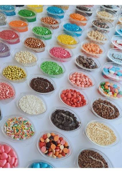 Mini Pasta Süsü Seti 40 + 1 Paket Karışık + Kas Kas Pasta Süsü Hediye