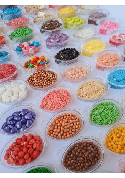 Mini Pasta Süsü Seti 40 + 1 Paket Karışık + Kas Kas Pasta Süsü Hediye modelleri