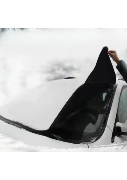Renault Megane 1 1995-1999 Coupe Kışlık Kalın Ön Cam Koruyucu - Kar ve Buz Koruyucu
