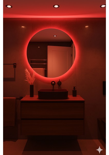 Yuvarlak Işıklı Banyo Ayna (50-80CM)