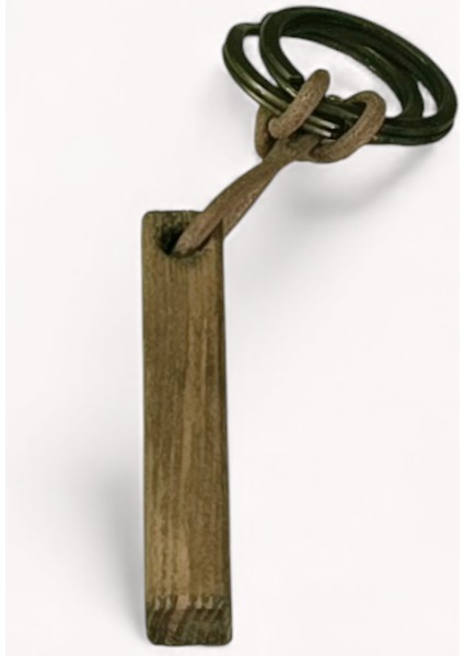 Ahşap Anahtarlık – Deri Sırım Bağlı El Yapımı Rustik Tasarım modelleri