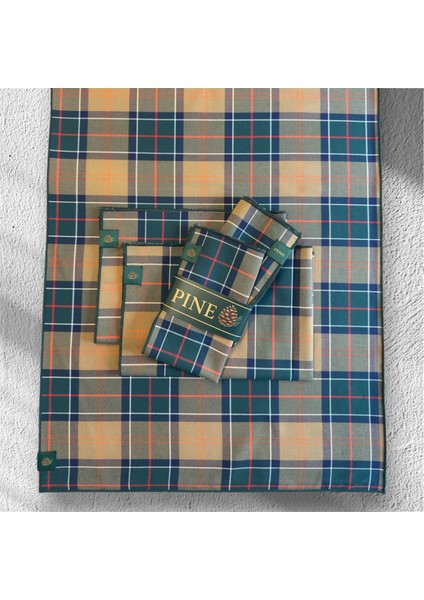 Baby Home 5li EkoseRunner Set, Yılbaşı Yeni Yıl Davet 4 Amerikan Servis ve 1 Runner