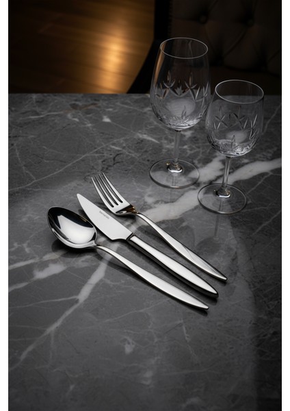 Pearl 18 Parça Çatal Kaşık Bıçak Seti (6 Kişilik) modelleri