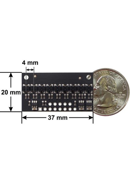 QTRX-HD-09A 9'lu Çizgi Algılama Sensörü (Sık Sensör Dizilimli) fiyatları