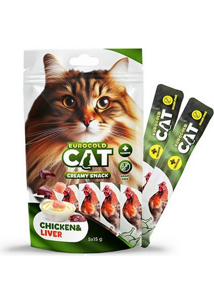 Nrtmsa Eurogold Cat Sıvı Kedi Ödülü Tavuk - Ciğer 5x15gr fiyatları