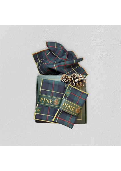 Baby Home 5li Ekose Desenli Runner Set, Yılbaşı Yeni Yıl Davet 4 Amerikan Servis ve 1 Runner indirimleri