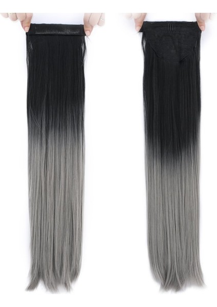 Fiber Sentetik Sihirli At Kuyruğu / Siyah / Gri Ombreli fırsatları