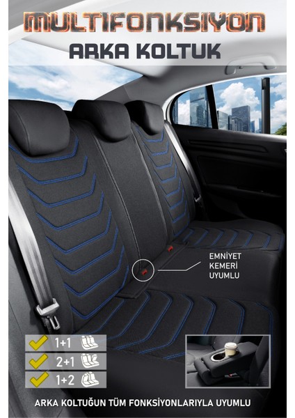 Volkswagen Golf 6 Deri Detaylı Oto Koltuk Kılıfı Ön Arka Set Karbon Serisi Siyah Mavi Scr fiyatları