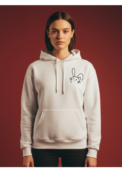 Tivi - Sweatshirt Unisex 3 Iplik Kapşonlu