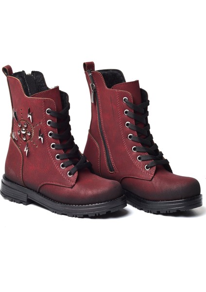 Kız Çocuk Şimşekli Bot E.10 Bordo - 26