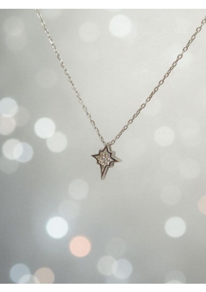 ​orijinal Swarovski Taşlı Kuzey Yıldızı Gümüş Kolye fırsatları