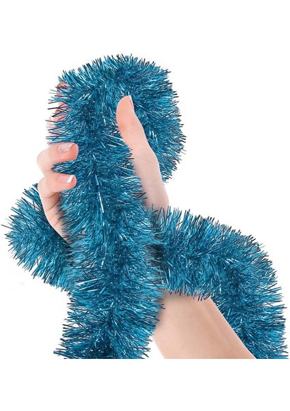 Simli Parti Süsü 2 Metre Mavi