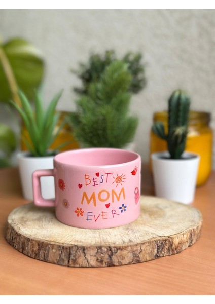 Best Mom Ever Kupa Bardak - Anneler Günü, Hediye, Anneye Hediye