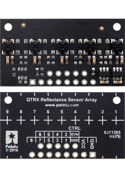 QTRX-MD-05RC 5'li Çizgi Algılama Sensörü (Seyrek Sensör Dizilimli)