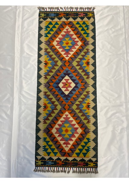 El Dokuma Afgan Kilim Yün Kök Boya