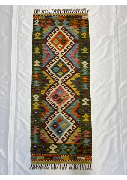 El Dokuma Afgan Kilim Yün Kök Boya