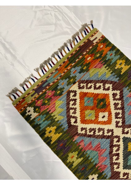 El Dokuma Afgan Kilim Yün Kök Boya