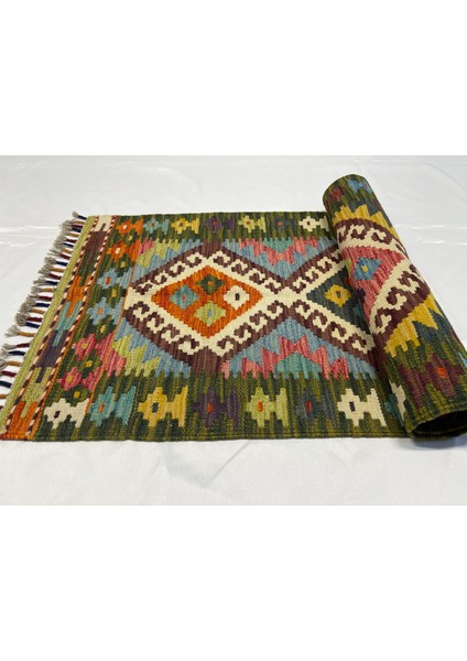 El Dokuma Afgan Kilim Yün Kök Boya