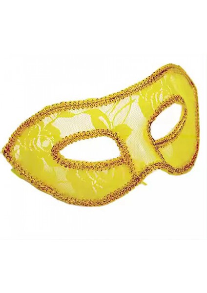 Sarı Dantel Tül Parti Maskesi fiyatları