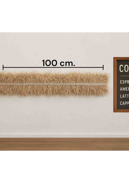 25CM.X100 Cm. Hasır Püskül Otu Saçak Otu Duvar Dekorasyon