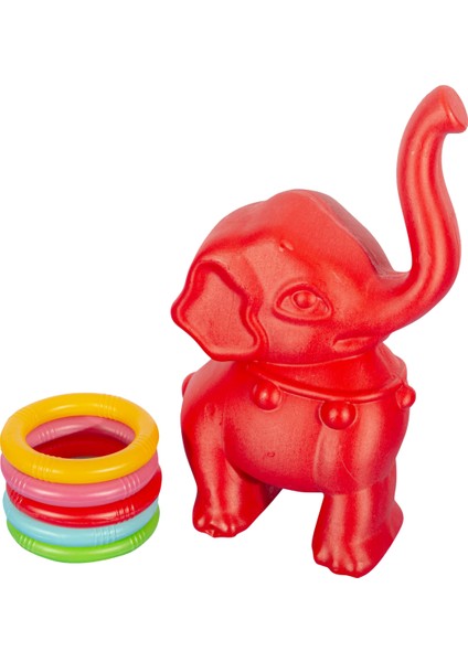 Halka Atma Fil Figürlü Aktivite Oyuncağı – 3+ Yaş Eğlenceli Ringo Oyun Seti