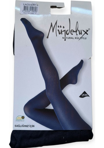 Müjdelüx Lacivert Koton Lycra 60DEN Naturel Külotlu Çorap 60DEN