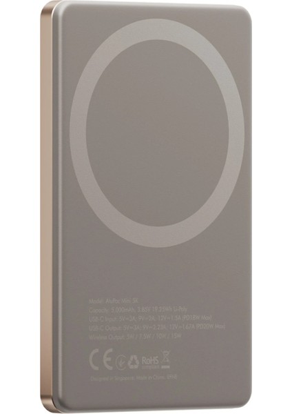 Alupac Mini 5k 5.000 Mah 20W Type-C ve 15W Kablosuz Hızlı Şarj Magsafe Powerbank modelleri