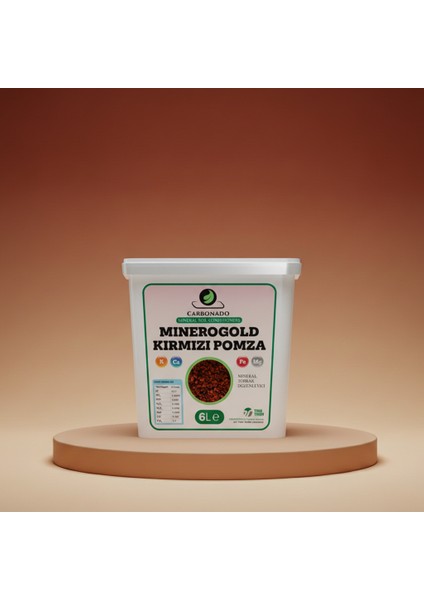 Minerogold Kırmızı Pomza 6l | Toprak Havalandırıcı | Bitki ve Bahçe Için