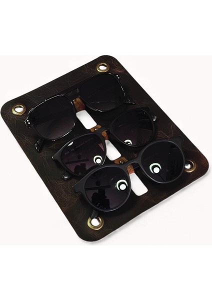 Vintage 3lü Deri Gözlük Standı modelleri