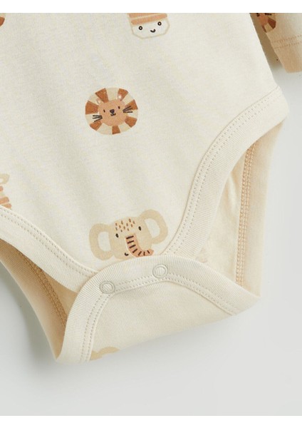 Lcw Yeni Sezon Bisiklet Yaka Çizgili Erkek Bebek Sweatshirt ve Pantolon 2'li