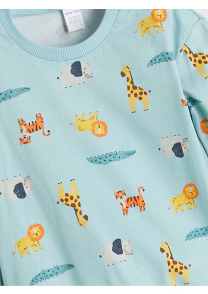 Lcw Peak Yeni Sezon Bisiklet Yaka Erkek Bebek Sweatshirt ve Eşofman Alt 2'li modelleri