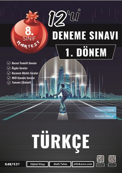 8. Sınıf Mod 12'li Türkçe Deneme Sınavı (Nartest Yayınları)
