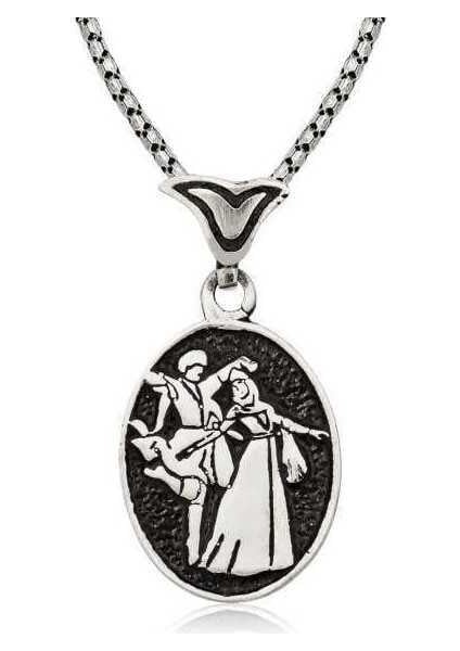 Hk Gümüş Erkek Kolye Çerkes |Gümüş Takı Hediyelik Ürünler