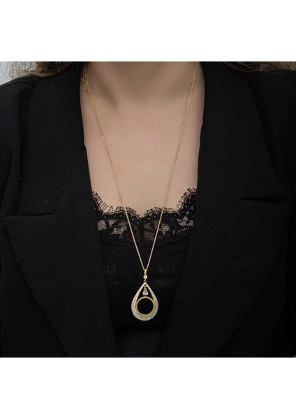 Hk Gümüş Kadın Kolye Gold Kaplama Damla Çeyrek Takılabilen |Gümüş Takı Hediyelik Ürünler modelleri