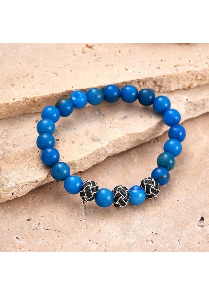 Hk ​Lapis Doğaltaş Bileklik|Gümüş Takı Hediyelik Ürünler