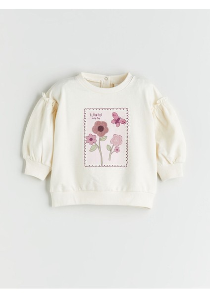 Lcw Özmarka Yeni Sezon Çiçekli Kız Bebek Sweatshirt ve Tayt 2'li fiyatları