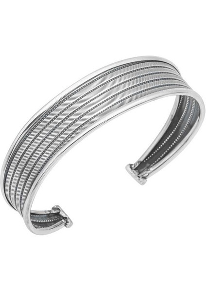Hk Gümüş Kadın Bilezik Eskitme Desenli |Gümüş Takı Hediyelik Ürünler