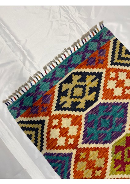 El Dokuma Afgan Kilim Yün Kök Boya