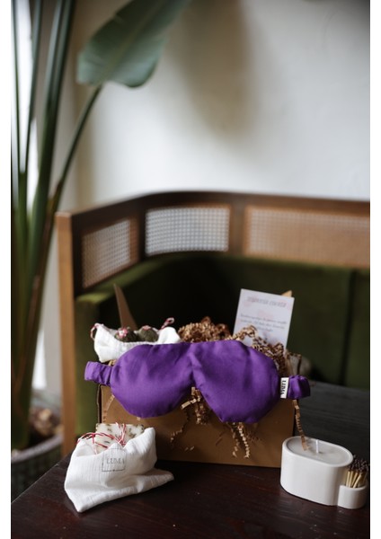 Luma Touch Kiraz-Vişne Çekirdekli Lavantalı Göz Maskesi, Doğal Mum, Blossom Tea & Meditasyon Seti