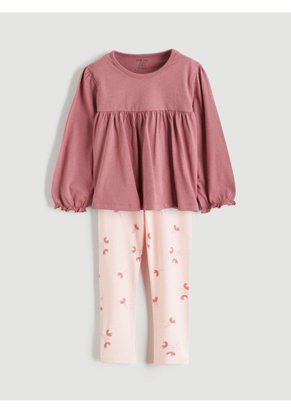 Lcw Peak Yeni Sezon Bisiklet Yaka Kız Çocuk Bluz ve Pantolon