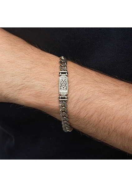 Hk Gümüş Erkek Bileklik Elişi Örgü Gurmet |Gümüş Takı Hediyelik Ürünler