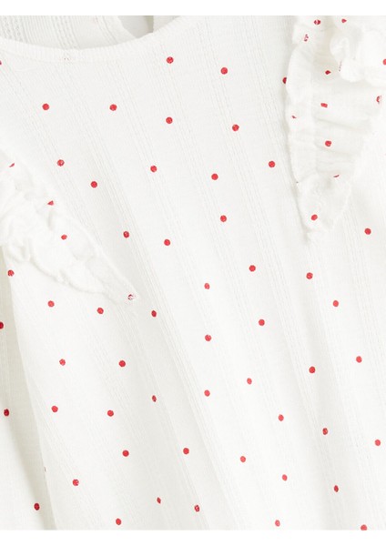 Lcw Özmarka Yeni Sezon Bisiklet Yaka Fırfır Detaylı Kız Bebek Tişört ve Tayt modelleri