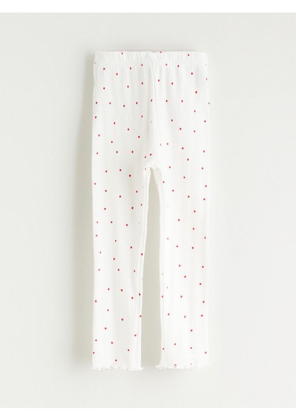 Lcw Özmarka Yeni Sezon Bisiklet Yaka Fırfır Detaylı Kız Bebek Tişört ve Tayt