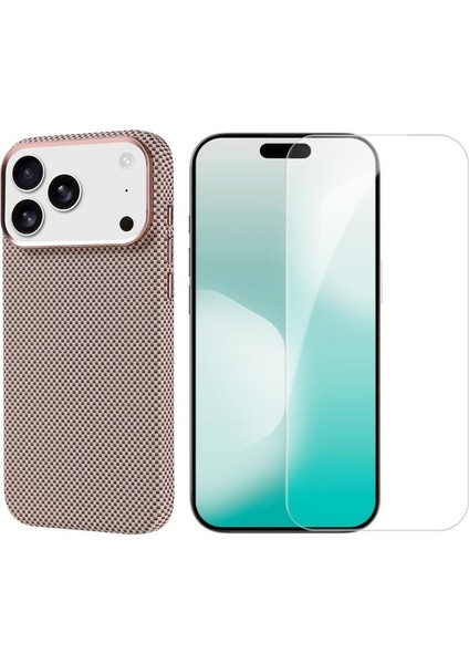 iPhone 17 Pro Max Kılıf Multi Set Nekst Karbon Tasarım Kapak Ekran Koruyucu