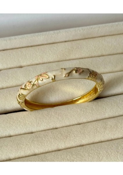 Mineli Açelya Inci Beyazı Çelik Kelepçe modelleri