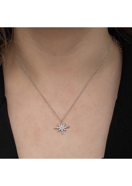 Hk Gümüş Kadın Kolye Kutup Yıldızı |Gümüş Takı Hediyelik Ürünler modelleri