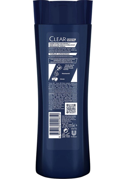 Men Yoğun Arındırıcı Kömür Kepeğe Karşı Etkili Şampuan 350 ml X5 modelleri