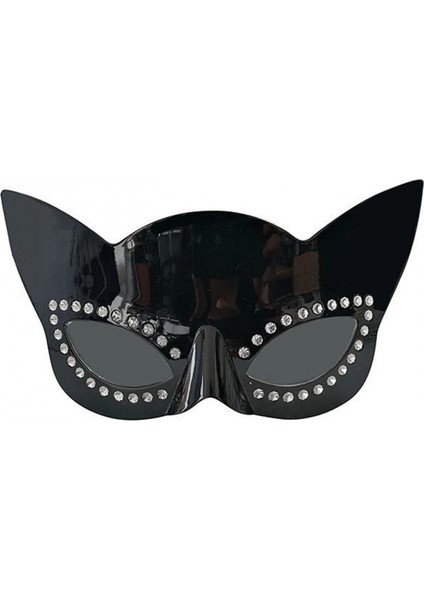 Siyah Renk Siyah Camlı Kedi Şekilli Parti Gözlüğü fiyatları
